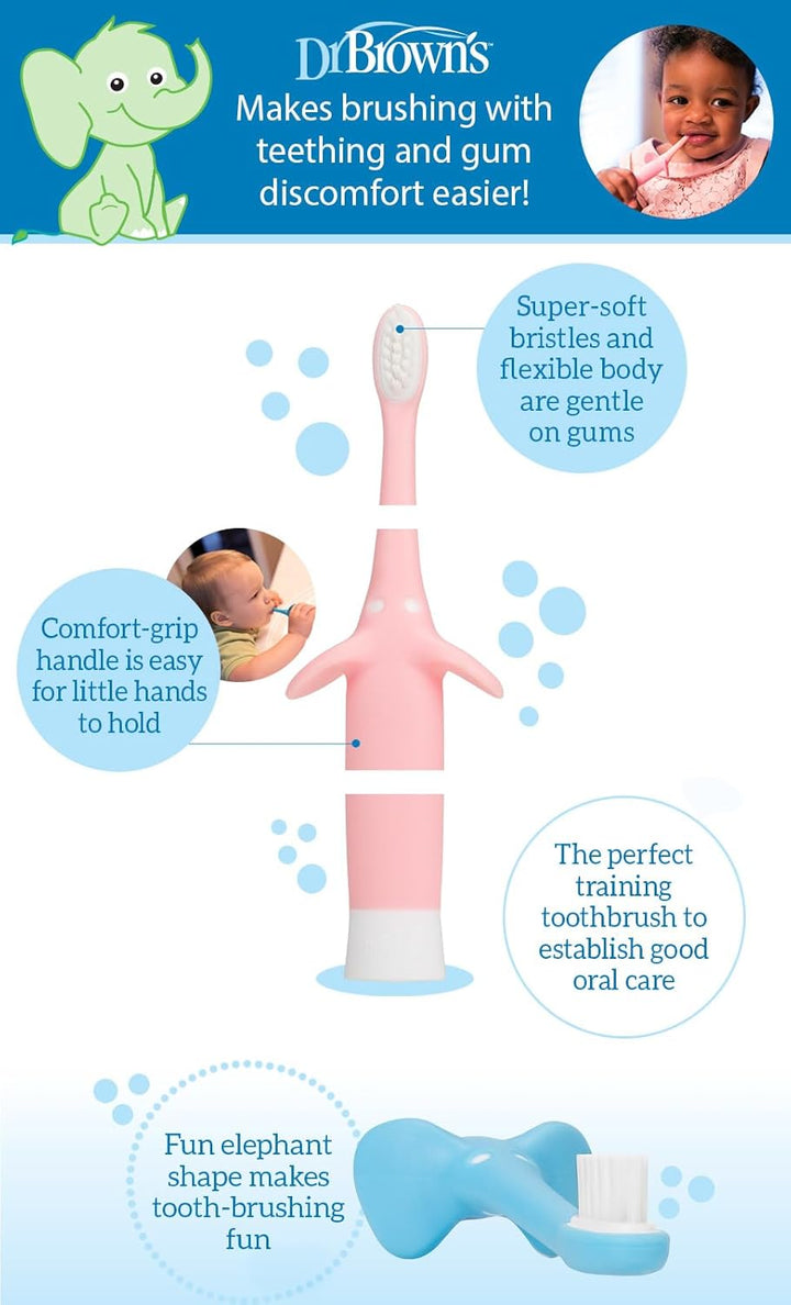 Infant-To-Toddler Toothbrush & Toothpaste Combo Pack (Blue)