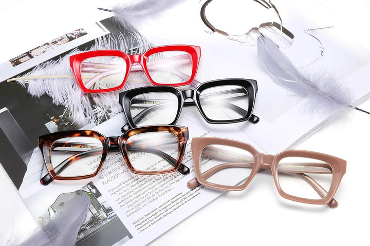 Classic Square Eyewear Non Prescription Clear Lens Glasses for Women Men Thick Frame Glasses B2461