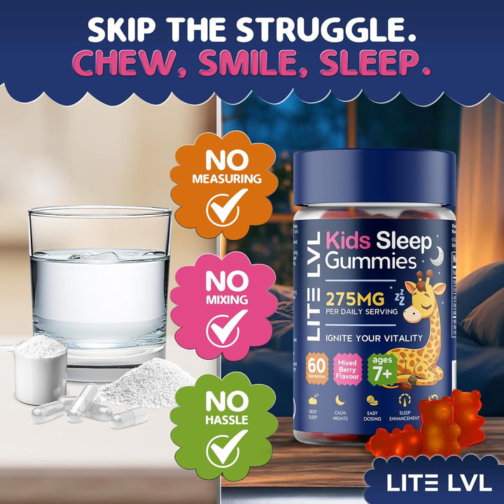 - 60 X Kids Sleep Gummies - Mixed Berry Flavoured Sleep Gummies for Kids