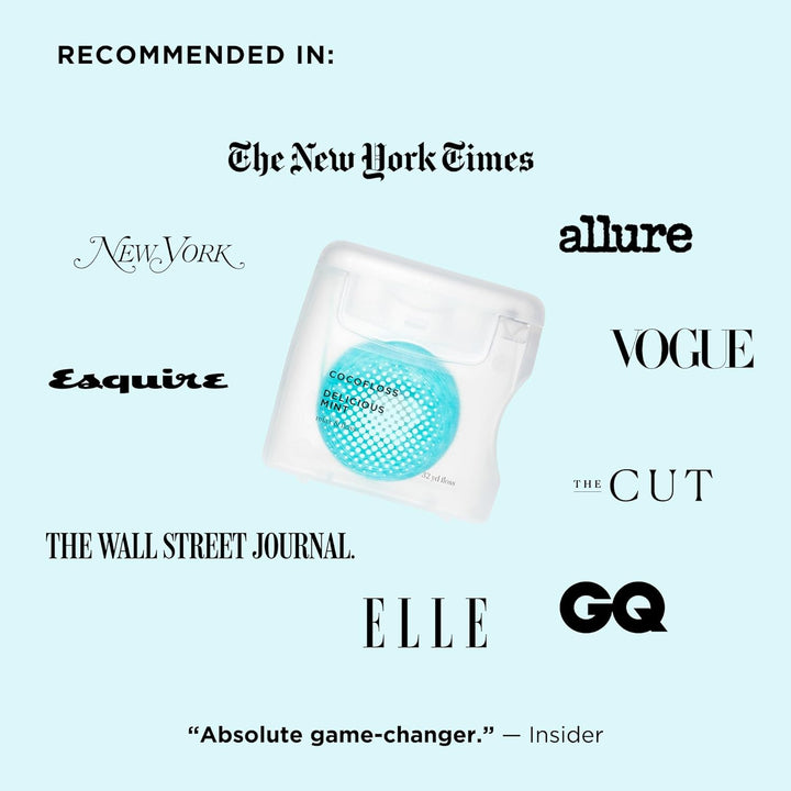 Woven Dental Floss, Dentist-Designed Oral Care, Mint, Waxed, Expanding, Vegan, Kid-Friendly String Floss with Coconut Oil, 1 Spool (33 Yd)