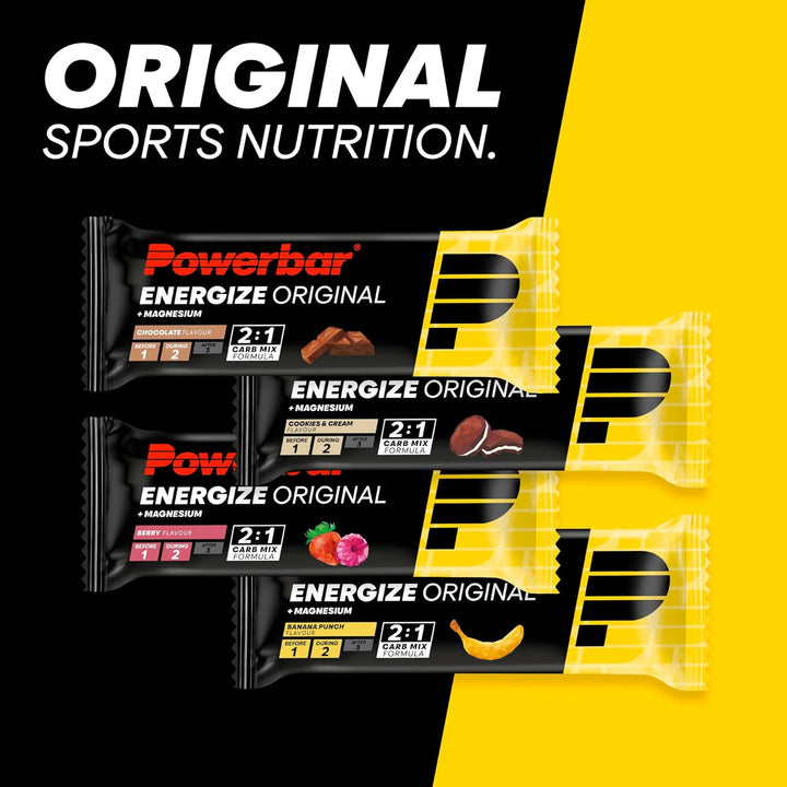 r Energize Original Banana Punch 15X55G - High Carb Energy Bar + C2MAX Magnesium and Sodium