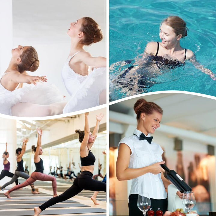 24Pcs Invisible Bun Nets, Ballet Hair Net for Girls, Hair Nets for Women Buns, 50Cm/20Inch Elastic Edge Mesh, with 10PCS U Shaped Hair Pins, for Hair Ballet Gymnastics Bun Making