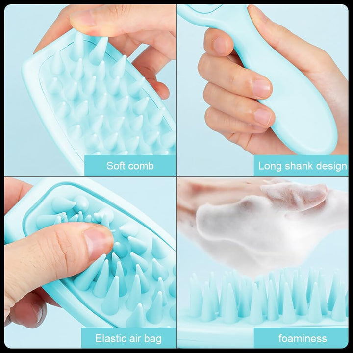 Hair Oil Applicator Bottle, 3Pcs Root Comb Applicator Bottle with 1 Hair Massager, Scalp Oil Applicator with Graduated Scale for Salon Home DIY