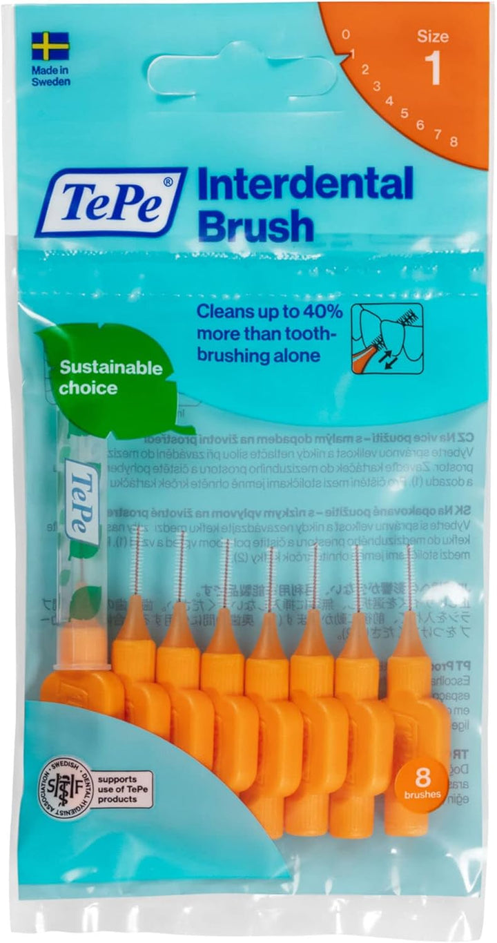 Interdental Brushes Fine Set of 24 0.7 Mm Yellow