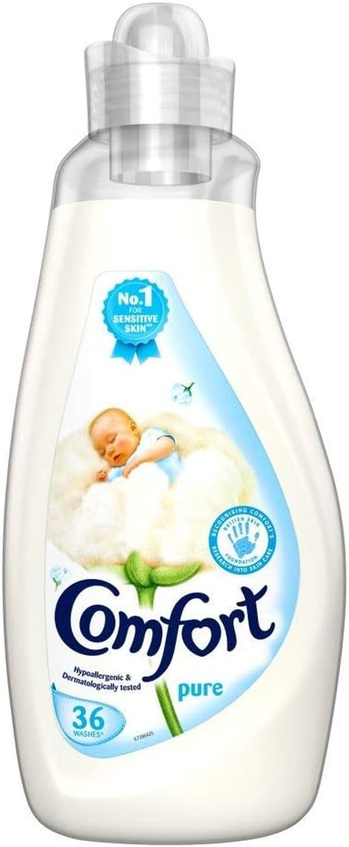 Pure Sensitive Fabric Conditioner Dermatologically Tested Gentle Next to Sensitive Skin 160 Washes (4.8 L)