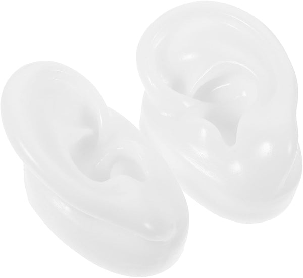 Realistic Ear Simulation Mold for Ear Cleaning Practice Teaching Model with Smooth Texture Professional Display Tool for Hearing Aid and Jewelry Demonstration