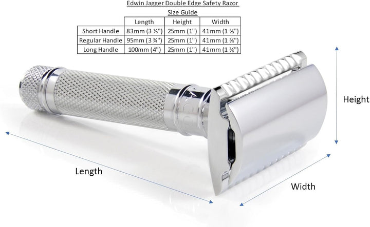 Chrome-Plated Lined Handle Double-Edge Safety Razor