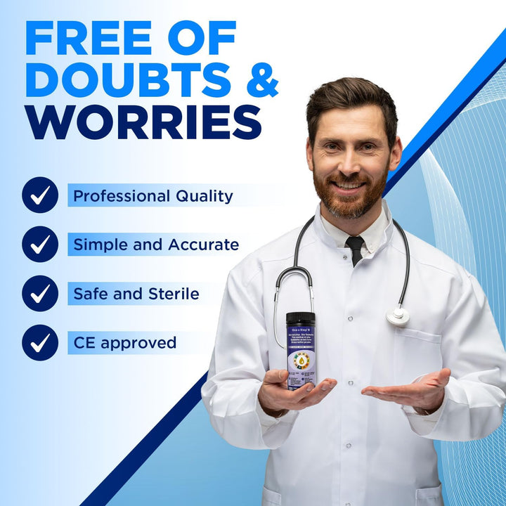 100 X 10-In-1 Parameter Urine Test Strips | Glucose, Ketone, Bilirubin, Nitrite, Urobilinogen, Protein, Ph, Blood, Specific Gravity and Leukocytes Dipstick Tests