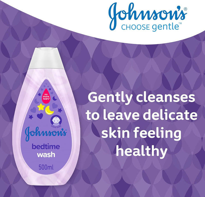 JOHNSON'S Bedtime Wash – Gentle and Mild for Delicate Skin and Everyday Use – Naturalcalm Aromas, 500 Millilitre