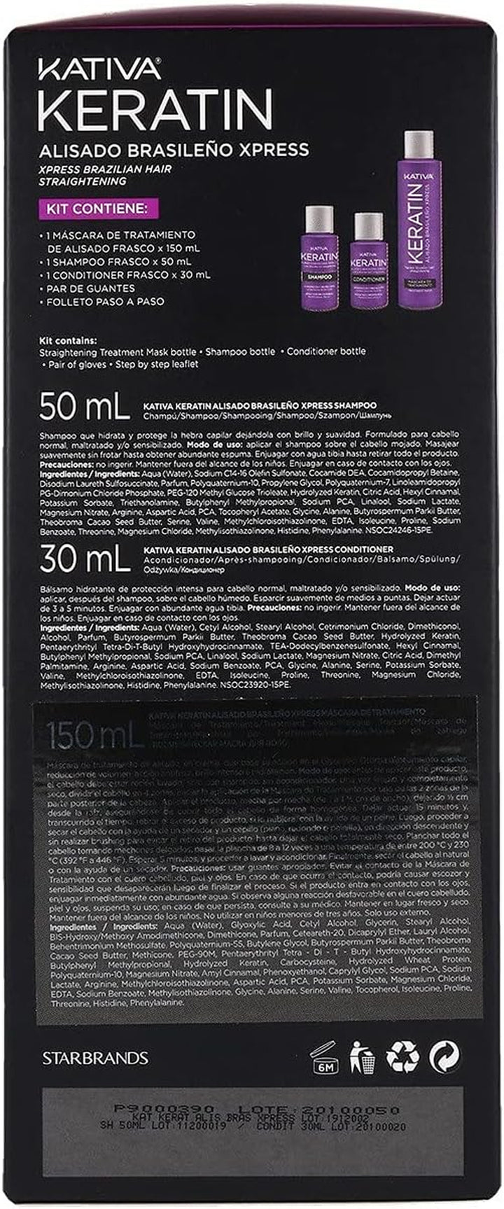 Keratin Straightening Brazilian Express Kit 150 Ml