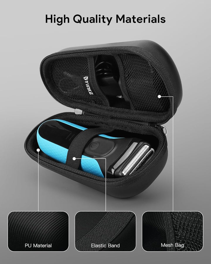 Case for Braun Series 3/5/7/9 Electric Razor Shaver, Hard Travel Protective Case, Extra Room for Accessories and Charger