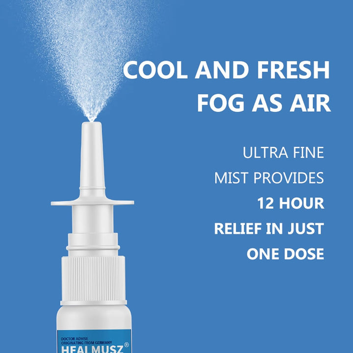Nasal Spray for Sinus Relief & Blocked Nose - Fast-Acting Nose Spray for Cold, Allergies, Snoring & Bacterial Nasal Congestion, Portable & Gentle Formula