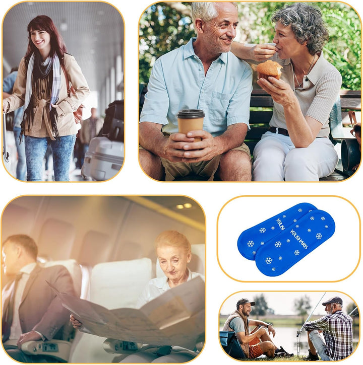 Insulin Cooler Ice Pack - Reusable Ice Packs Medicine Cool Bag for Diabetic Insulin Cooler Travel Case, Nylon Ice Bags (2 Packs)