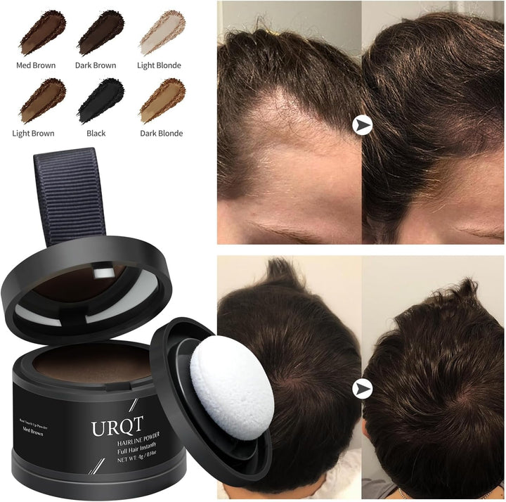 Magic Hairline Shadow - Instantly Thicken Thinning Hair, Water & Sweat Resistant Hairline Powder Mascara for Women and Men (# Dark Brown)