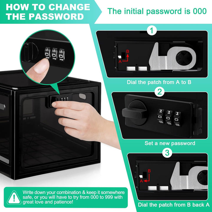 Lockable Medicine Box with Code, 12.6L Large Lockable Storage Box for Medication, Snacks, Phone, and Electronics - Bpa-Free, Clear Design with Charger Holes for Home, Office, Dorm, and Fridge