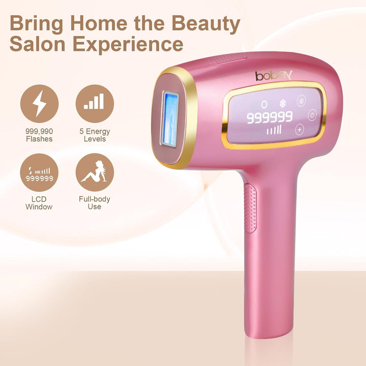 IPL Laser Hair Removal Device for Women, Ice-Cooling Painless Permanent IPL Hair Removal, 999,990 Flashes for Legs Arms Armpit Body Bikini, at Home Handheld Laser Hair Remover Epilator