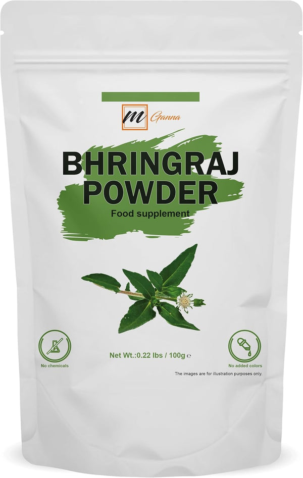100% Natural Bhringraj Powder 0.22 Lbs/ 100 G Pure Eclipta Alba for Hair Health & Skin