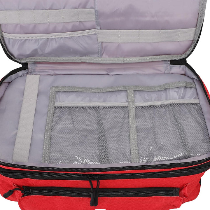 Nylon Double Layer Medication Carrying Case for Large Emergency Supplies with Functional Pockets