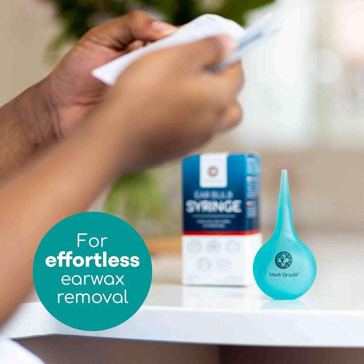 Ear Bulb Syringe Ear Wax Removal Kit, 75 Ml - Translucent Bulb Ear Syringe Kit for Removing Ear Wax and Improving Hearing with Ear Cleaner Quad-Stream Tip - Ear Wax Remover Ear Cleaning Kit