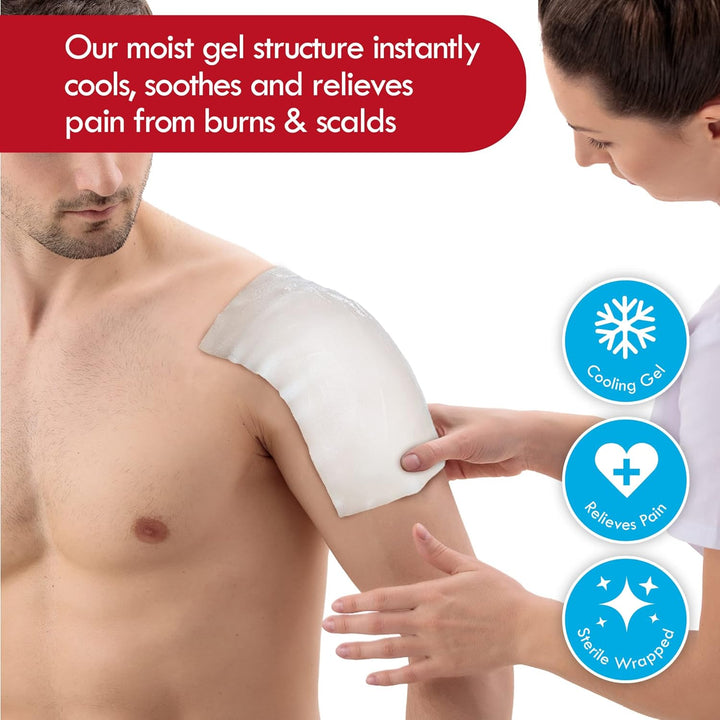 Emergency Assorted Burn Dressings Pack of 6 - Cools, Soothes and Relieves Pain