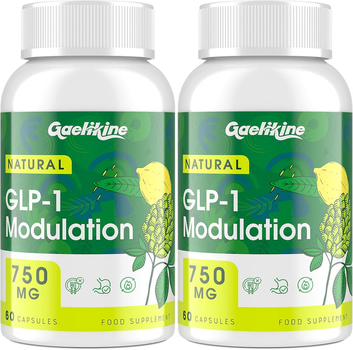GLP-1 Modulation 750Mg, Natural GLP Supplement with Synbiotics, Hops Flower Extract & Eriocitrin - 60 Capsules