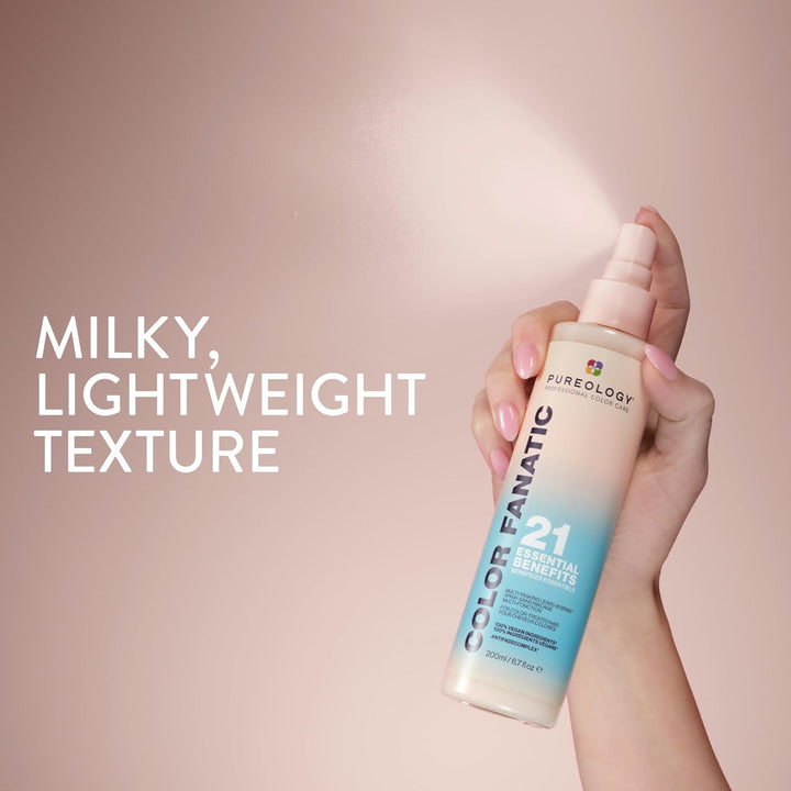 PUREOLOGY Color Fanatic, Multi-Tasking Spray, 21 Benefits, Primes, Perfects & Protects Colour-Treated Hair, Leave in Conditioner Vegan Formulas, Sulphate Free, 200 Ml, Beach Beige, 226 Grams