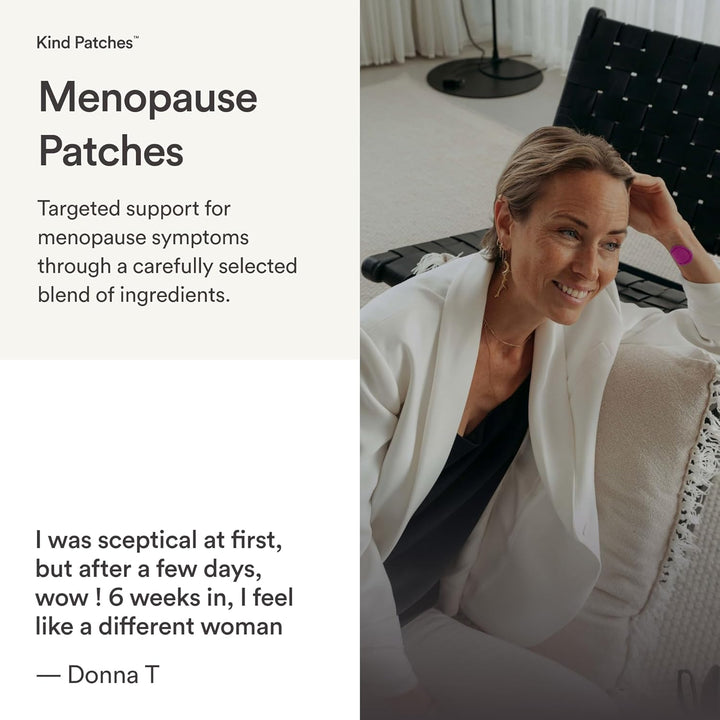 | Menopause Patches | Menopause Symptoms Relief Support | Botanical Plant-Based Formula with Black Cohosh Root, Curcumin & Dong Quai Root | 30 Vegan Patches