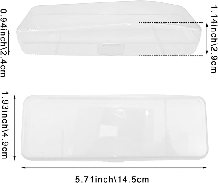 4 Pack White Transparent Shaving Box for Shaver Razor, Container Storage for Manual Razor System, Plastic Box Cover, Razor Protector, Shaving Accessories