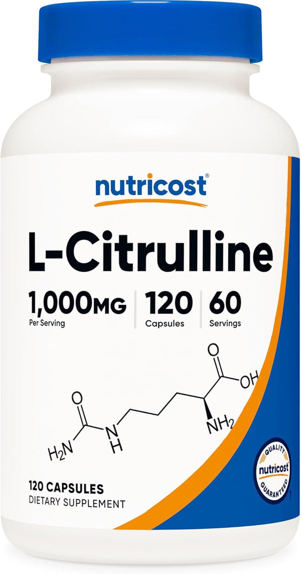 L-Citrulline 500Mg, 120 Capsules - Gluten Free, Non-Gmo