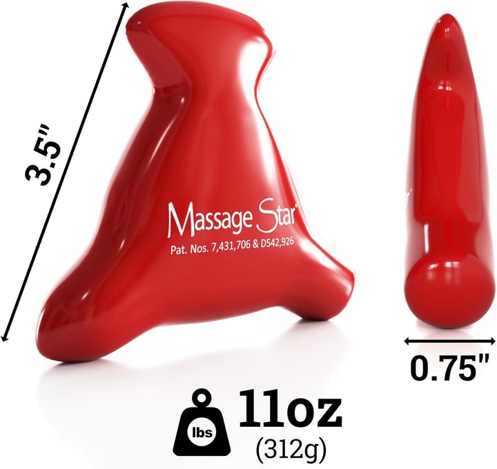 W51087 Massage Star with 3 Applications,Red,Small