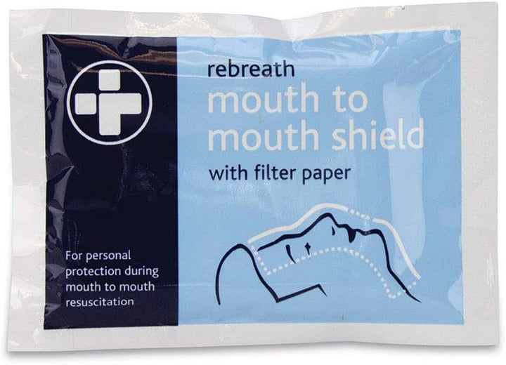 - Rebreath Mounth to Mounth Shield with Filter Paper, for Personal Protection from Contact and Infections during CPR Resuscitation - (Pack of 10)