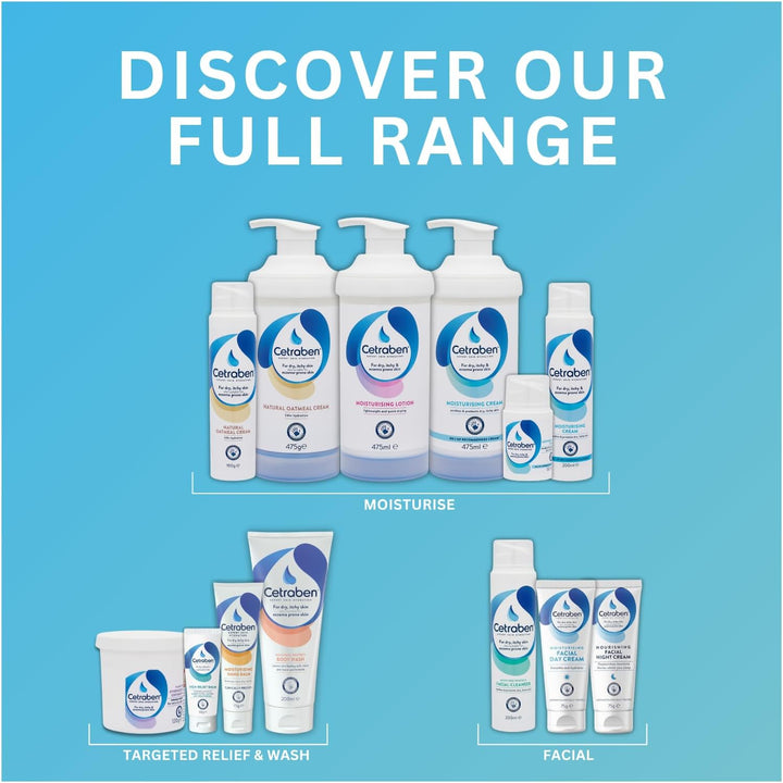 Moisturising Cream, for Dry, Itchy, Sensitive & Eczema-Prone Skin, Soothe, Moisturise, Hydrate, & Protect, Dermatological Moisturiser,Daily Use on the Body, Fragrance Free, 1 X 475Ml