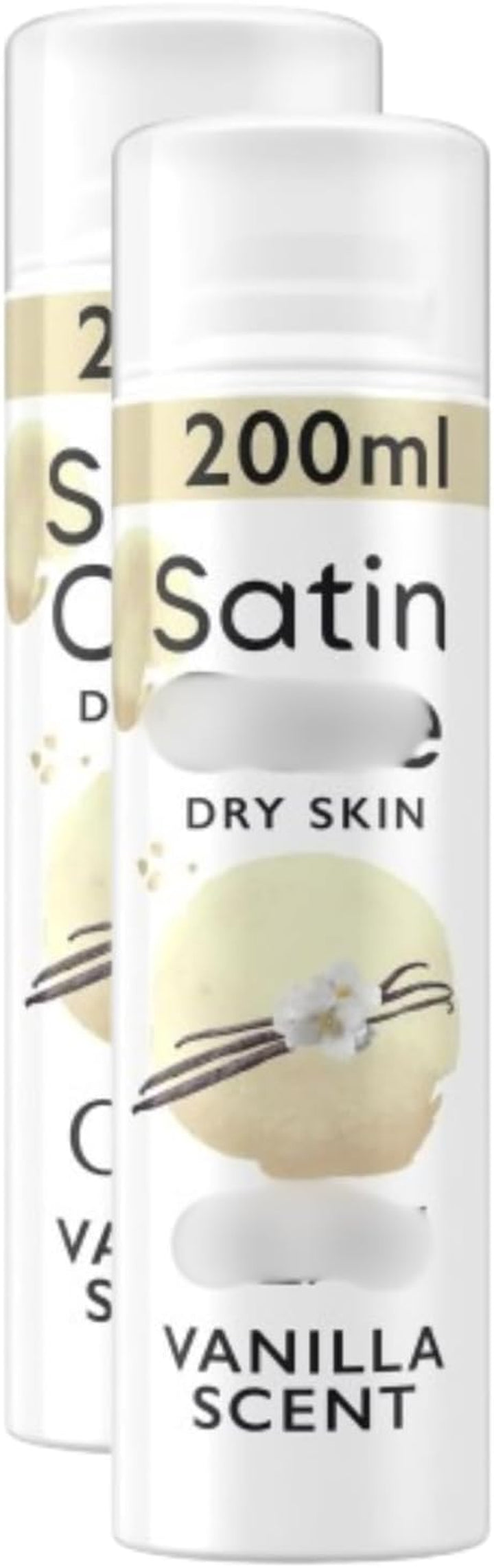 Shaving Foam 200Ml X Pack of 2 - Vanilla Scent - Protects Your Skin Whilst Shaving - Leaves Skin Soft and Smooth