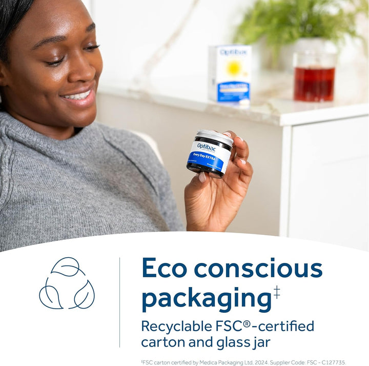 Probiotics Every Day Extra - Advanced Digestive Probiotic Supplement - Most Researched Lactobacillus Acidophilus - 30 Vegan Capsules