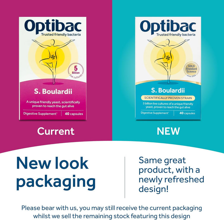 Saccharomyces Boulardii - Vegan Digestive Probiotic Supplement with 5 Billion Live Cultures - Most Recommended Brand - 40 Capsules