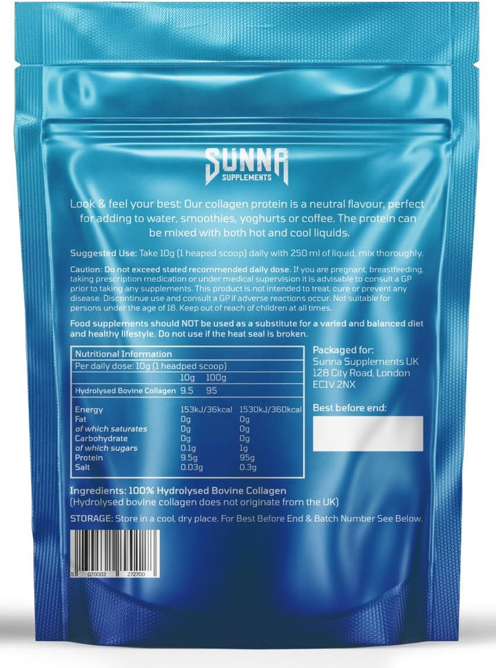 - Halal Bovine Collagen Protein Powder for Hair Skin Nails and Joints - Type (I, III) Hydrolysed Premium Bovine Collagen Peptides for Women and Men | Gluten Free | Unflavoured