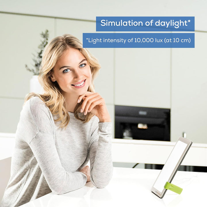 TL30UK SAD Lamp | Helps Combat Seasonal Affective Disorder | Daylight Therapy Lamp with 10,000 Lux | Adjustable Stand and Travel Bag | Uv-Free LED Light Therapy | Medical Device