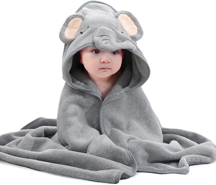 Baby Towels with Hood - Ultra Soft Hooded Baby Bath Towel, Unique Animal Design for Boy & Girl, Blue Dog