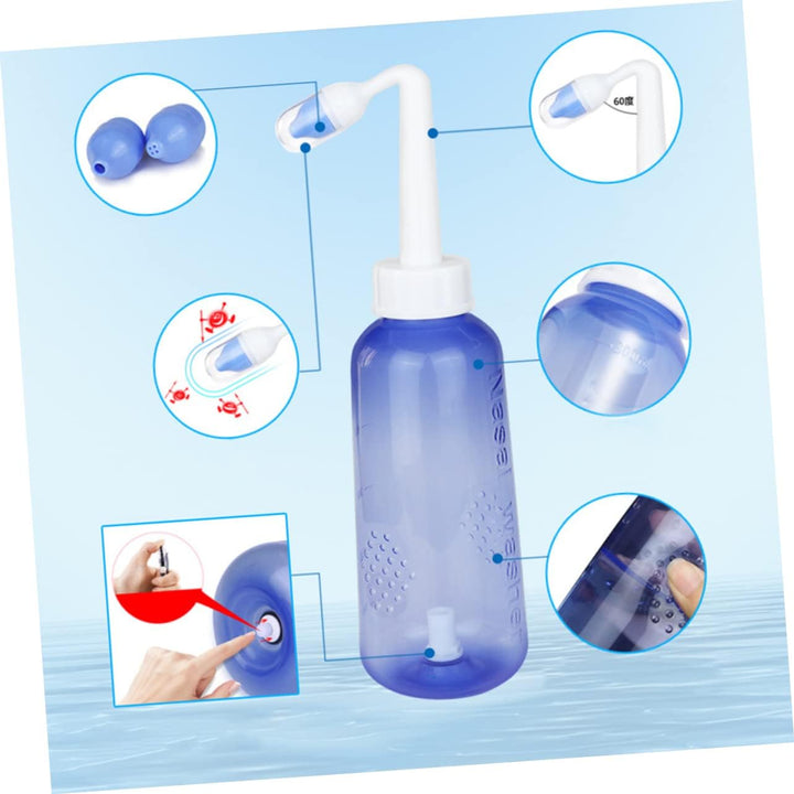2Pcs Nasal Flush Nasal Irrigator Adult Nose Cleaner Hayfever Relief Nose