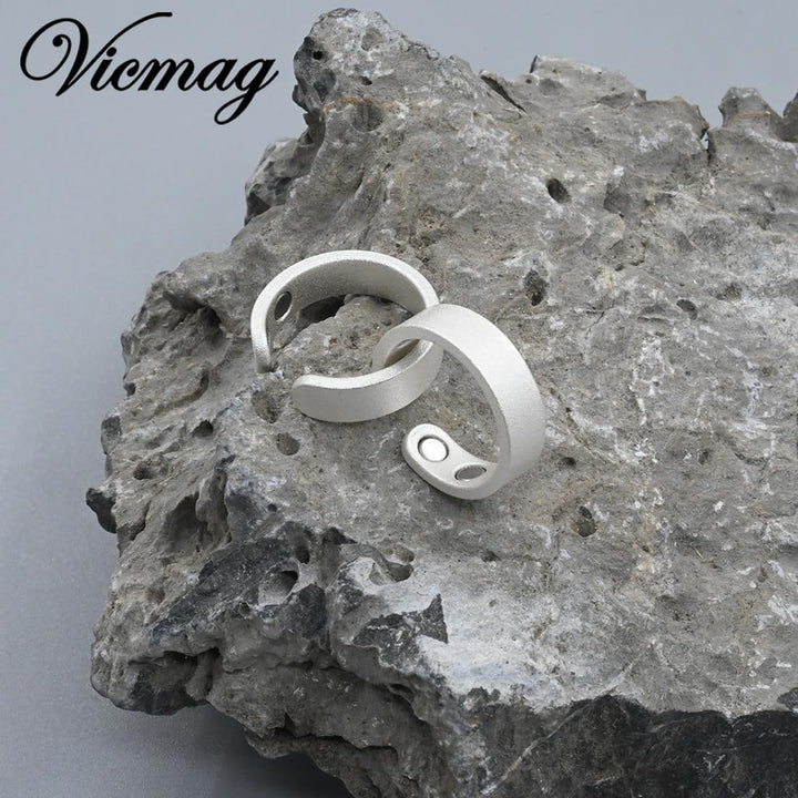 2PCS Copper Magnetic Rings for Women & Men with Strong Ultra Strength Magnets 99.99% Solid Pure Copper Adjustable with Gift Box