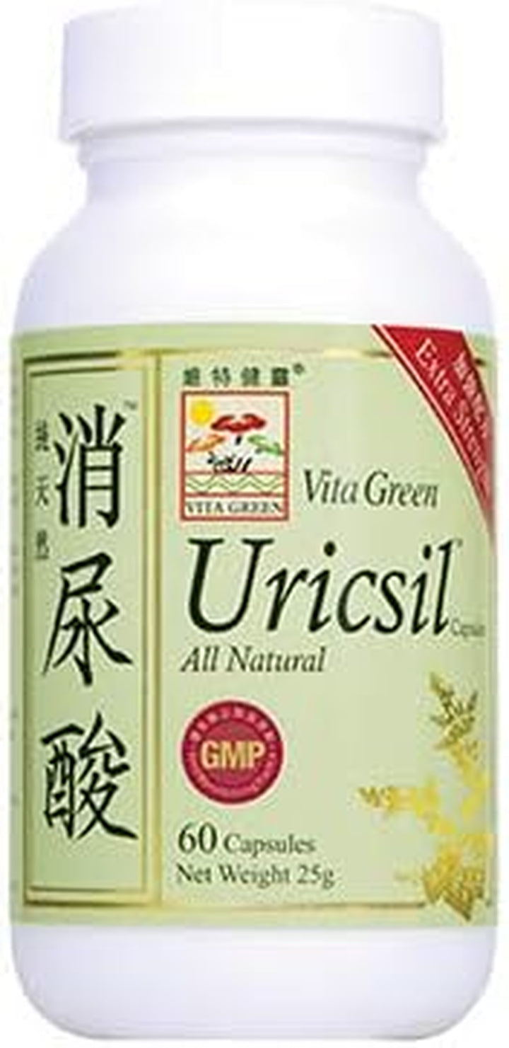 Urinary Uric Acid Herbal Supplement, Natural Cleanse Supplements, Extra Strength Uricsil Kidney Support Medicine, Purine Control Treatment, Promote Healthy Level - 60 Capsules