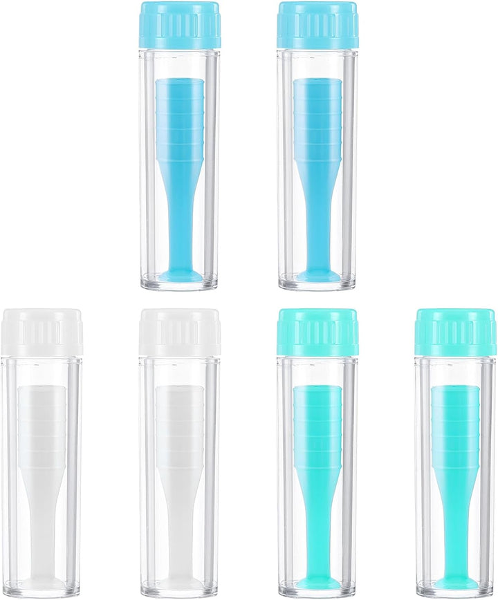 6Pcs Contact Lens Remover,Soft Contact Lens Applicator,Silicone Contacts Lenses Suction Holder for Rgp and Scleral Lenses, Hygienic Suction Holder, Easy Grip, Lightweight, for Travel Outdoor
