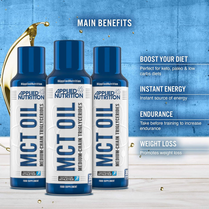 MCT Oil, for Paleo, Keto & Low Carb Diets, Energy Source No Carbs, Supports Fasting, Vegan Friendly from Sustainable Sources, Boosts Ketones, Ideal for Bulletproof Coffee, 490 Ml