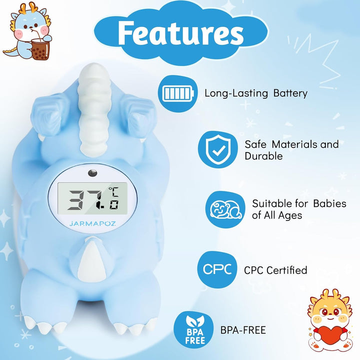 Baby Bath Thermometer Floating – Accurate Water Temperature in °C & °F for Newborns – Quick Read, Bpa-Free, Safe Bathtub Thermometer Toy for Infant Bathing