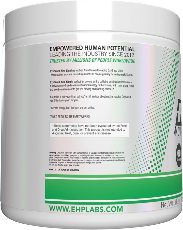 Oxyshred Non Stimulant Thermogenic Pre Workout Powder & Shredding Supplement - Pre Workout Powder with L Glutamine & Acetyl L Carnitine, Energy Boost Drink - Appletini, 60 Servings