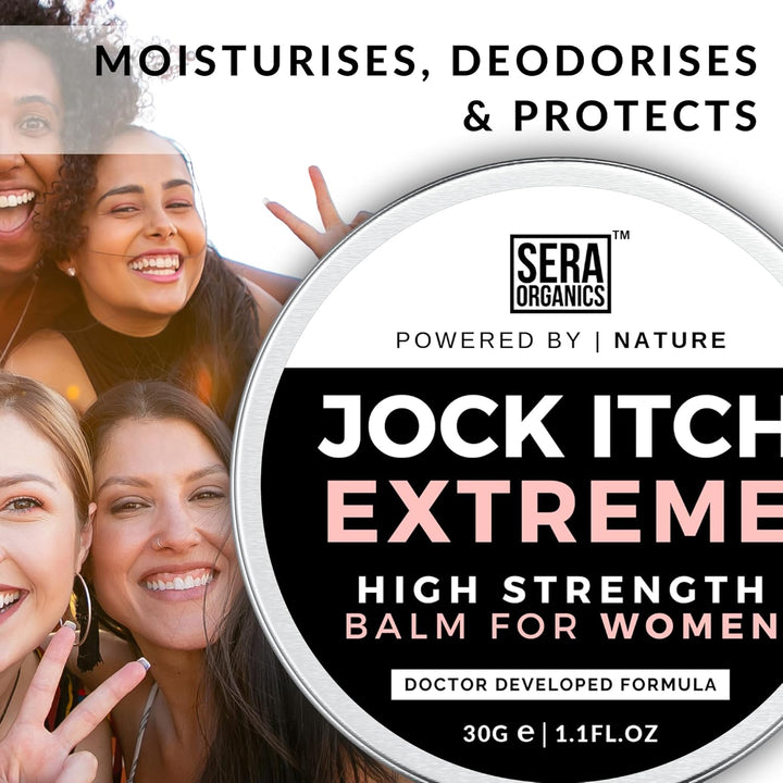 Jock Itch Treatment for Women - Antifungal Cream, Skin Jock Itch Treatment anti Fungal Soothing Cream - Maximum Strength - Made in the UK - All Natural (30Ml) by