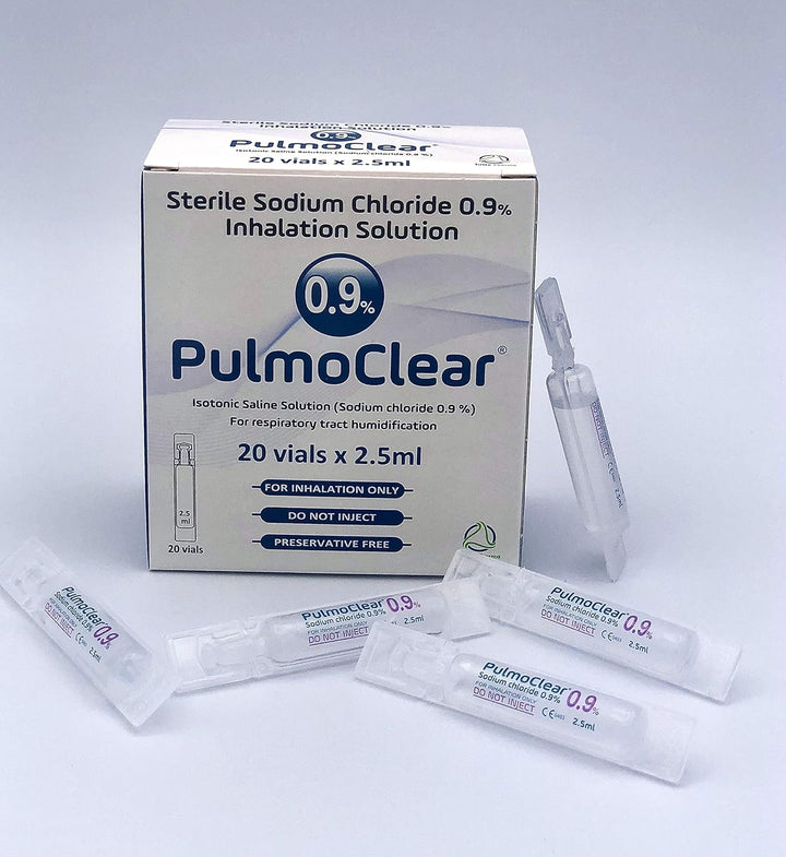 Sterile Isotonic 0.9% Sodium Chloride - Nacl Inhalation Sterile Saline Solution for Airway Humification – 20 X 2.5 Ml Unit Dose Vial, Pharmaceutical Grade