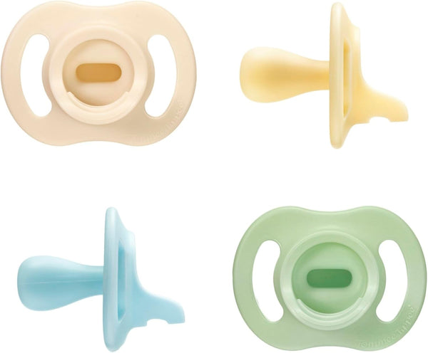 Ultra-Light Stayput Dummy, 0-6M, 4-Pack, One-Piece Silicone Soother