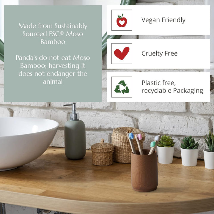 Organic Baby Bamboo Toothbrush | 4 Pack | Soft Fibre Bristles | 100% Biodegradable Handle | BPA Free | Vegan Eco Friendly Baby Toothbrushes (Multicolour)