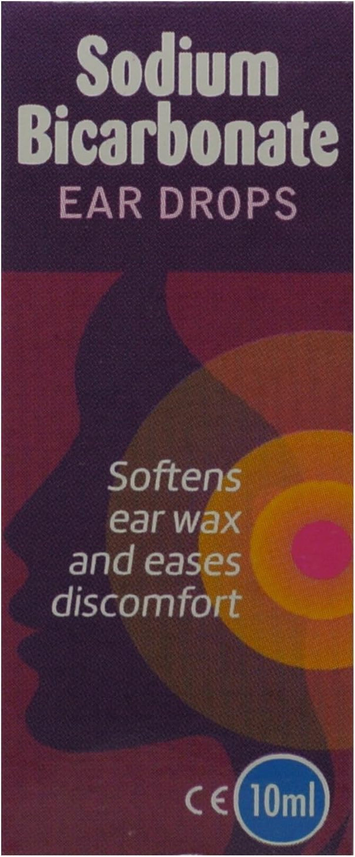 Sodium Bicarbonate Ear Drops () Softens Ear Wax and Eases Discomfort (1 Pack)